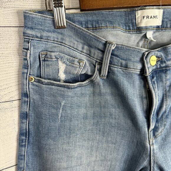Frame Womens Le Garcon Mid-Rise Boyfriend Denim Jeans in Overturn Size 28 - Picture 8 of 12